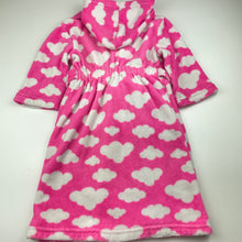 Load image into Gallery viewer, Girls lightweight, fleece dressing gown / bath robe, L: 60cm, FUC, size 3,  