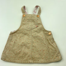 Load image into Gallery viewer, Girls Zara, corduroy cotton casual dress, EUC, size 0, L: 35cm