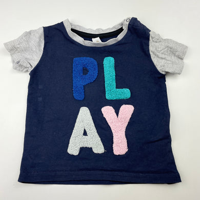 Boys Dymples, navy cotton t-shirt / top, FUC, size 0,  