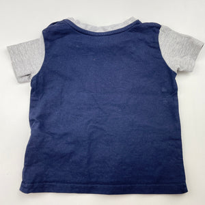 Boys Dymples, navy cotton t-shirt / top, FUC, size 0,  