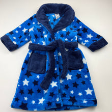 Load image into Gallery viewer, Boys Baby Berry, soft fleece dressing gown  / bath robe, L: 52cm, GUC, size 1,  