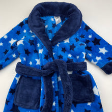 Load image into Gallery viewer, Boys Baby Berry, soft fleece dressing gown  / bath robe, L: 52cm, GUC, size 1,  