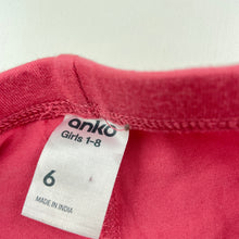 Load image into Gallery viewer, Girls Anko, pink stretchy leggings, elasticated, Inside leg: 41cm, GUC, size 6,  