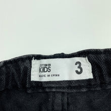 Load image into Gallery viewer, Boys Cotton On, black distressed denim jeans, adjustable, Inside leg: 35.5cm, GUC, size 3,  