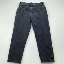 Load image into Gallery viewer, Boys Cotton On, black distressed denim jeans, adjustable, Inside leg: 35.5cm, GUC, size 3,  