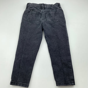 Boys Cotton On, black distressed denim jeans, adjustable, Inside leg: 35.5cm, GUC, size 3,  