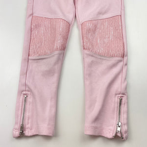 Girls Target, pink stretchy pants, elasticated, Inside leg: 36cm, FUC, size 3,  