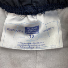 Load image into Gallery viewer, unisex Yeronga Uniforms, lined school track pants, elasticated, Inside leg: 61cm, GUC, size 10,  