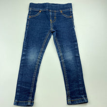 Load image into Gallery viewer, Girls Kids Exact, stretch denim leggings, elasticated, Inside leg: 36.5cm, FUC, size 3-4,  