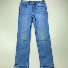 Load image into Gallery viewer, Girls Target, blue stretch denim jeans, adjustable, Inside leg: 44cm, FUC, size 5,  