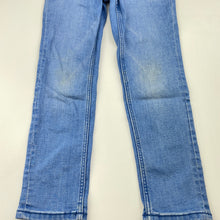 Load image into Gallery viewer, Girls Target, blue stretch denim jeans, adjustable, Inside leg: 44cm, FUC, size 5,  