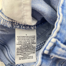 Load image into Gallery viewer, Girls Target, blue stretch denim jeans, adjustable, Inside leg: 44cm, FUC, size 5,  