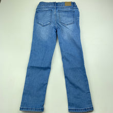 Load image into Gallery viewer, Girls Target, blue stretch denim jeans, adjustable, Inside leg: 44cm, FUC, size 5,  