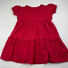 Load image into Gallery viewer, Girls Favourites, red organic cotton casual dress, EUC, size 5, L: 50cm