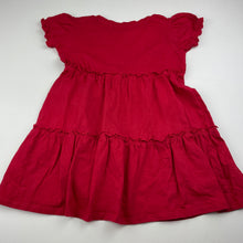 Load image into Gallery viewer, Girls Favourites, red organic cotton casual dress, EUC, size 5, L: 50cm