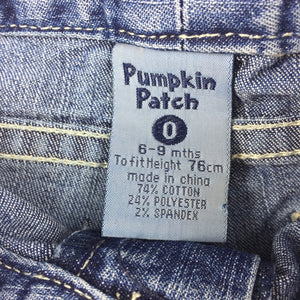 Girls Pumpkin Patch, blue denim jeans, adjustable, GUC, size 0