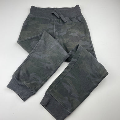 Boys Cotton On, fleece lined camo print track pants, elasticated, Inside leg: 54cm, FUC, size 7,  