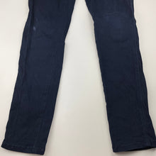 Load image into Gallery viewer, Boys Bauhaus, navy stretch cotton chino pants, adjustable, Inside leg: 65cm, FUC, size 10,  