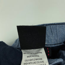 Load image into Gallery viewer, Boys Bauhaus, navy stretch cotton chino pants, adjustable, Inside leg: 65cm, FUC, size 10,  