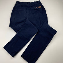 Load image into Gallery viewer, Boys Bauhaus, navy stretch cotton chino pants, adjustable, Inside leg: 65cm, FUC, size 10,  