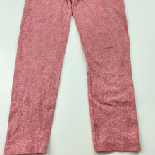 Load image into Gallery viewer, Girls Anko, pink floral leggings, Inside leg: 41cm, EUC, size 5,  