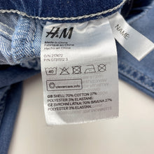 Load image into Gallery viewer, Girls H&amp;M, lightweight stretch denim leggings / jeggings, elasticated, Inside leg: 37cm, GUC, size 3,  