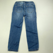 Load image into Gallery viewer, Girls H&amp;M, lightweight stretch denim leggings / jeggings, elasticated, Inside leg: 37cm, GUC, size 3,  