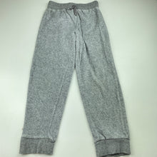 Load image into Gallery viewer, unisex Lily &amp; Dan, grey velour track pants, elasticated, Inside leg: 46cm, EUC, size 5,  