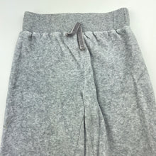 Load image into Gallery viewer, unisex Lily &amp; Dan, grey velour track pants, elasticated, Inside leg: 46cm, EUC, size 5,  