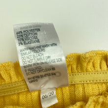 Load image into Gallery viewer, Girls Anko, yellow ribbed stretchy short sleeve top, EUC, size 5,  