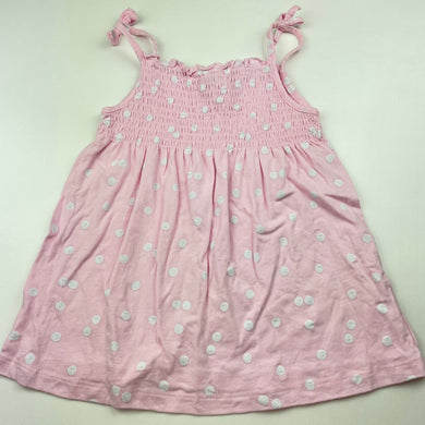 Girls Anko, pink & white cotton summer top, GUC, size 6,  