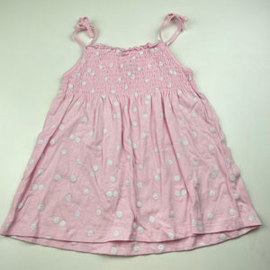 Girls Anko, pink & white cotton summer top, GUC, size 6,  
