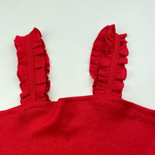 Load image into Gallery viewer, Girls KID, red ribbed summer top, GUC, size 8,  