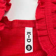 Load image into Gallery viewer, Girls KID, red ribbed summer top, GUC, size 8,  