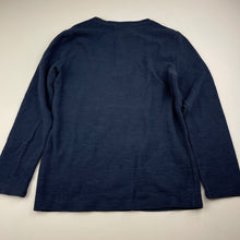 Load image into Gallery viewer, Boys Anko, navy waffle long sleeve henley top, EUC, size 9,  