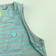 Load image into Gallery viewer, Boys Cotton On, blue &amp; grey stripe singlet top, GUC, size 3,  