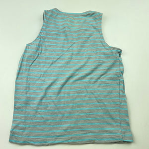 Boys Cotton On, blue & grey stripe singlet top, GUC, size 3,  