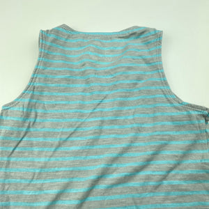 Boys Cotton On, blue & grey stripe singlet top, GUC, size 3,  