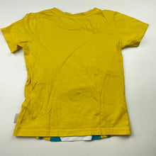Load image into Gallery viewer, Boys Ollies, yellow cotton t-shirt / top, monster, armpit to armpit: 32cm, no size, GUC, size 3-4,  
