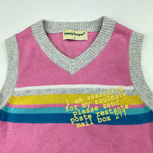 Load image into Gallery viewer, Girls Happy Dragon, knitted vest / sleeveless sweater, armpit to armpit: 30cm, no size, EUC, size 5-6,  