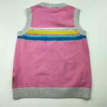 Load image into Gallery viewer, Girls Happy Dragon, knitted vest / sleeveless sweater, armpit to armpit: 30cm, no size, EUC, size 5-6,  