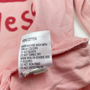 Girls Anko, pink cotton long sleeve t-shirt / top, EUC, size 6,  