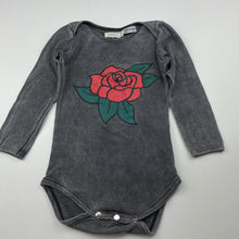 Load image into Gallery viewer, Girls Sunday the Label, soft cotton bodysuit / romper, rose, FUC, size 0,  