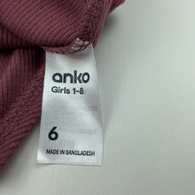 Load image into Gallery viewer, Girls Anko, ribbed stretchy long sleeve bodysuit, EUC, size 6,  