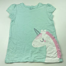 Load image into Gallery viewer, Girls Anko, soft cotton t-shirt / top, unicorn, EUC, size 5,  