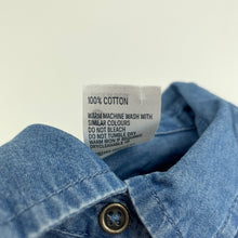 Load image into Gallery viewer, Girls Anko, chambray cotton tie front shirt / top, EUC, size 5,  