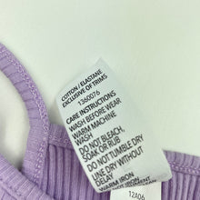 Load image into Gallery viewer, Girls Wave Zone, purple ribbed singlet top, GUC, size 5,  