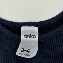 Load image into Gallery viewer, Boys Anko, soft feel navy singlet top, GUC, size 3-4,  
