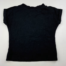 Load image into Gallery viewer, Girls Mango, black cotton t-shirt / top, FUC, size 3,  
