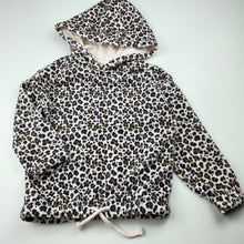 Load image into Gallery viewer, Girls Mango, soft feel animal print lightweight hoodie top, EUC, size 4,  